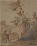 Untitled by Henry Bunbury, pencil and watercolour, offered Oct 2019