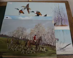 Hunting scene by Ben Catlow, oil on canvas, offered Oct 2019