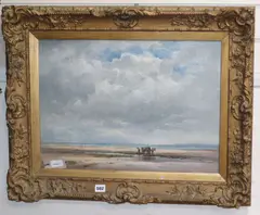 Low Water on the South Coast by Wycliffe Egginton, oil on canvas, sold Oct 2019