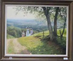 Country Walk by Tony Sheath, oil on canvas, sold Oct 2019