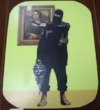 spray paint stencil and collage on board, Je Suis Charlie, signed verso, 68 x 54cm, by T. Wat, oil, sold Oct 2019
