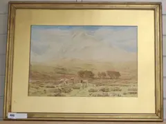 Ben Nevis, from near Arrivain, Argyllshire by Herbert Moxon Cook, 1884, watercolour, sold Oct 2019