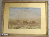 Ben Nevis, from near Arrivain, Argyllshire by Herbert Moxon Cook, 1884, watercolour, sold Oct 2019