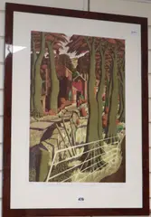The Small Farmer and The Large Farm Worker by Simon Palmer, screenprint, sold Oct 2019