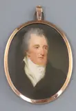 1818, inscribed verso 3.25 x 2.75in by Francis Hargreaves, oil, sold Oct 2019