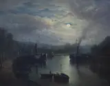 New Cutsigned by John Moore of Ipswich, oil on wood, sold Oct 2019