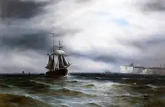 Untitled by Gustave de Breanski, oil on canvas, sold Oct 2019