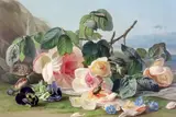 Pansies and a beetlesigned8 by Theude Grønland, oil on panel, sold Oct 2019