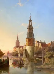 Amsterdamsigned and dated by Pieter Cornelis Dommersen, 1899, oil on panel, sold Oct 2019