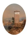 An Italian Village scene by Thomas Miles Richardson II, watercolour, offered Jan 2021