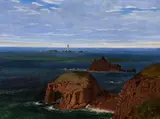 British, a scene of Land's End by J. Evans, oil on canvas, sold Jan 2021