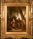 The Stile by William Collins, oil on canvas, offered Jan 2021