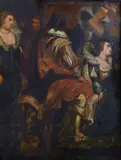 Belgium, the coronation of Elizabeth the Queen of England by Nicaise de Veyser, oil on panel, offered Jan 2021