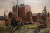 A Norwich Paper Mill by Mary Woodall, Oil on Canvas, sold Jan 2021