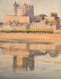Chateau de Saumur by Agatha Shore, oil on panel, sold Jan 2021
