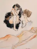 Italian/British by Hugo Pratt, watercolour and pencil, sold Jan 2021