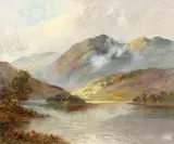 British, A pair of highland scenes featuring lakes and rivers by F.e Jamieson, oil on canvas, offered Dec 2020