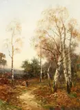 At Thursley Surrey by Carl Brennir, oil on board, sold Dec 2020