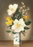 Mimosa Alory by James Noble, oil on canvas, sold Dec 2020