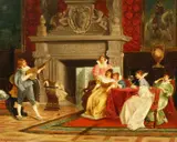 The Lovers' and 'A Musical Evening by P. Karly, oil on panel, offered Dec 2020