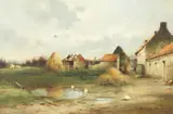 British, A farmyard scene with ducks by Murray McDonald, oil on canvas, offered Dec 2020