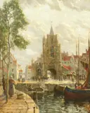 New Market, Amsterdam by Struan Robertson, oil on canvas, sold Dec 2020
