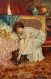 Dressing for the Ball by William A. Breakspear, oil on panel, offered Dec 2020