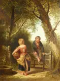 The Stile by William Collins, oil on canvas, offered Dec 2020