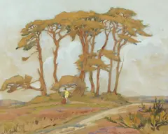 Woodbury Common, Devon by Bertha Stamp, watercolour, sold Dec 2020