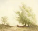 Under the Trees by William Tatton Winter, watercolour, offered Dec 2020