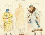 Merrie Xmas 1933 by Edward Alfred Cucuel, watercolour and pencil, sold Dec 2020