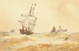 Off of South Foreland by Thomas Bush Hardy, watercolour, sold Dec 2020