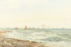 Dunmore East, Mouth of the Suir by William Pye, watercolour, sold Dec 2020