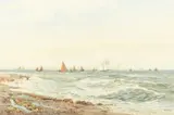 Dunmore East, Mouth of the Suir by William Pye, watercolour, sold Dec 2020