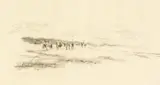 German, A collection of three landscapes with figures, Charcoal by Max Mayrshofer, Charcoal, signed in pencil, all, offered Dec 2020