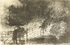 Lovers Under a Great Beech by Edward Ardizzone, lithograph, sold Dec 2020