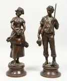 French langelus & l'angelus by Adrien Gaudez, BRONZE, offered Nov 2020