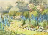 A Hampstead Garden by Beatrice Emma Parsons, watercolour, offered Nov 2020