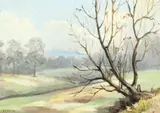 On Hampstead Heath by Gladys Denman, oil on board, sold Nov 2020