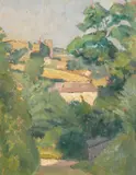 Bickington, Dorset, Sun after Storm by Hubert Wellington, Oil on Panel, sold Nov 2020