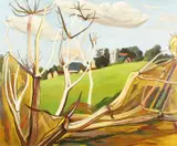 Sussex Landscape by Leonard Renton, Oil on Canvas, Initialed and, sold Nov 2020