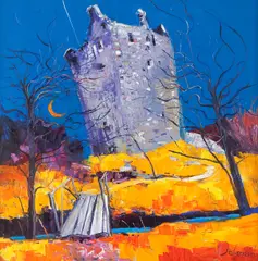 Sickle Moon, Moy Castle, Mull by John Lowrie Morrison, oil on canvas, sold May 2012