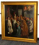 Blessing of a female saint by Peter Paul Rubens, oil on canvas, sold Nov 2012