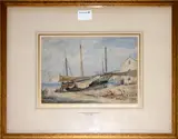 Boats Beached, Sorrento by William Clarkson Stanfield, offered Nov 2012