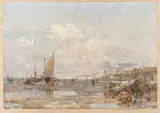 French harbor scene of Ajaccio by Prosper Louis Senat, oil on canvas, offered Jun 2017