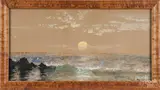 coastal scene by Edmund Darch Lewis, watercolor and gouache, offered Jun 2017
