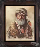 portrait of a mountain man by F Thomas Quigley, oil on canvas, offered May 2017