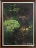 titled Off the Road to Cedar Mt. by Alma Woods, pastel, offered May 2017