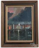 titled Miami Night by Dorothy Marthia, oil on board, offered May 2017