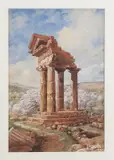 Italian ruins by Francis Hoppin, watercolor and gouache, offered May 2017